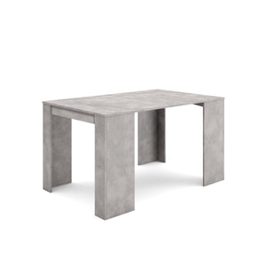Consolle allungabile, 140x90x77cm, Per 6 persone, Tavolo da pranzo, grigio grigio cemento RF2614