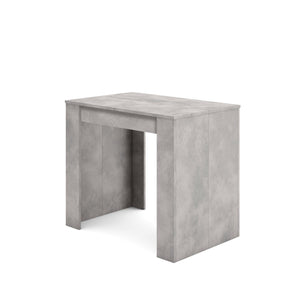 Consolle allungabile, 140x90x77cm, Per 6 persone, Tavolo da pranzo, grigio grigio cemento RF2614