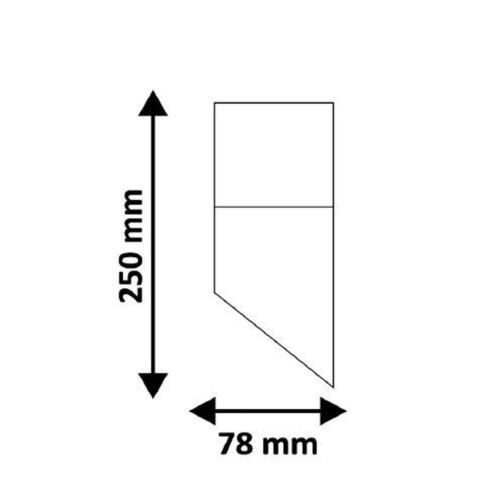 Trade Shop - Applique Muro Oblique Per Esterno E27 In Alluminio Ruggine Balcone Terrazzo Ip44 B250-c -