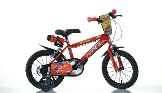 SCH CARS 14", bicicletta per bambini, bici bambino, adatta a bambini tra i 4 e i 6 anni, per altezza tra 100 e 120 cm, c