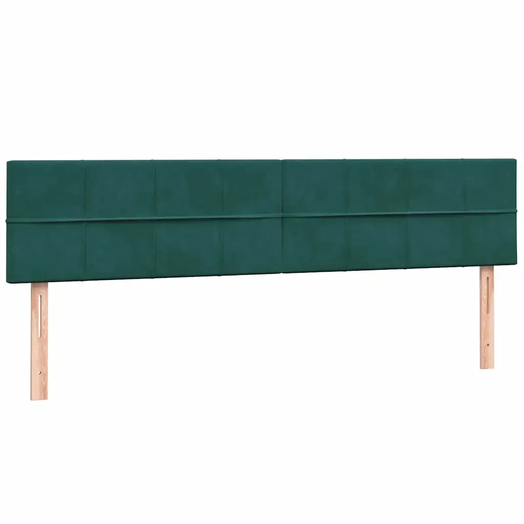 Giroletto a Molle con Materasso Verde Scuro 180x220 cm Velluto