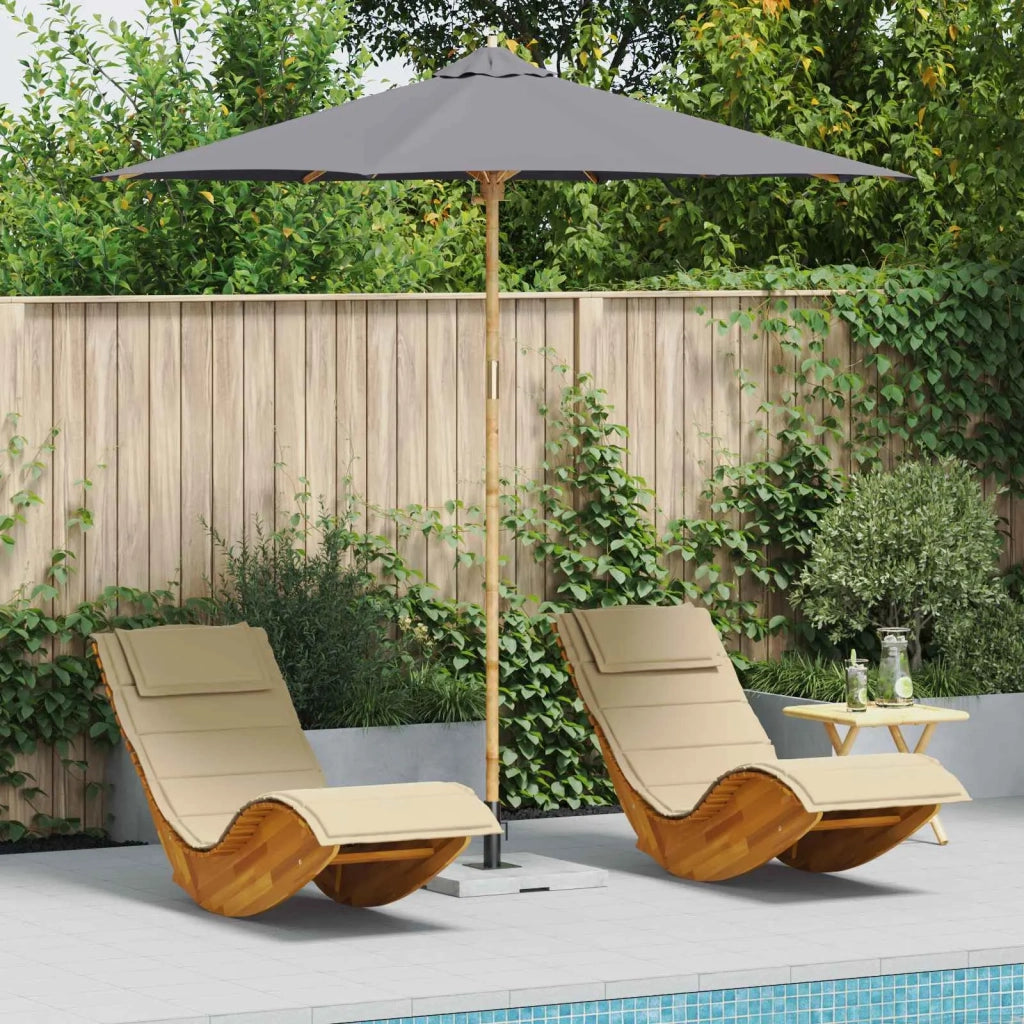 Ombrello da giardino Grigio scuro Ø 270 x 260 cm Bambù 4108088