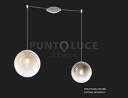 SOSP. OTTONE SAT. 2 LUCI SPOSTABILE VETRI (1 PICCOLO AMBRA+1 MEDIO BRONZO) 1194OS-S2 S MIX-AB