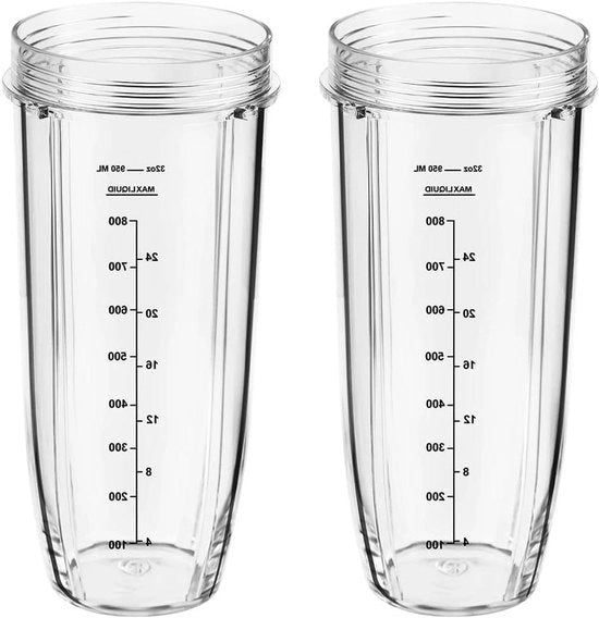 Set di 2 Mixerbekers Premium da 950ml per Blender Auto-iQ - Adatto a Diversi Modelli - Parte di Ricambio per Blender