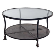 Tavolino in metallo nero 85x85x45h