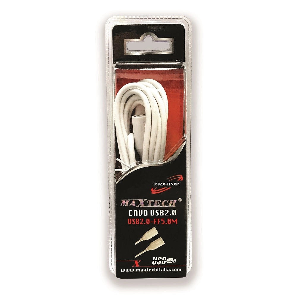 Trade Shop - Cavo Usb 2.0 Femmina A Femmina 5 Metri Prolunga Cavo Adattatore Maxtech Usb2.0-ff5.0m -