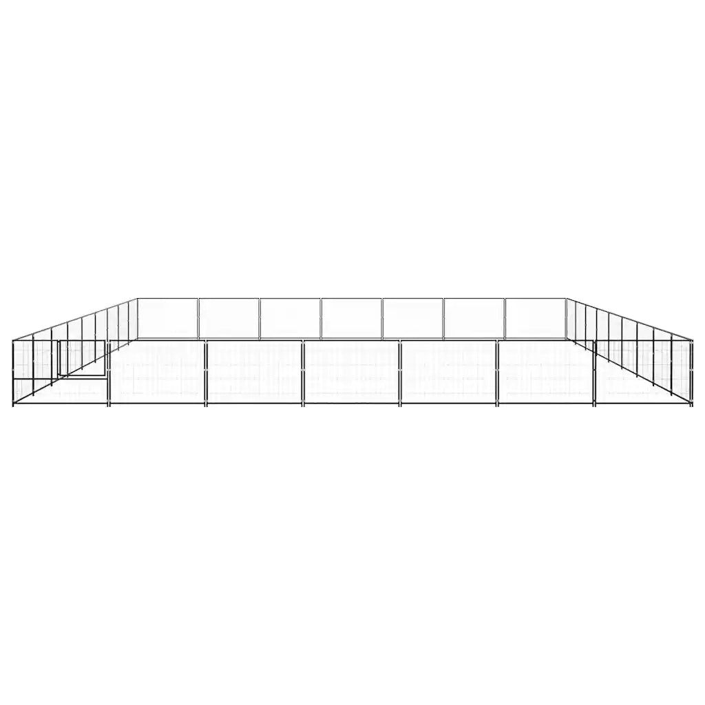 Gabbia per Cani Nera 63 mÂ² in Acciaio cod mxl 49329