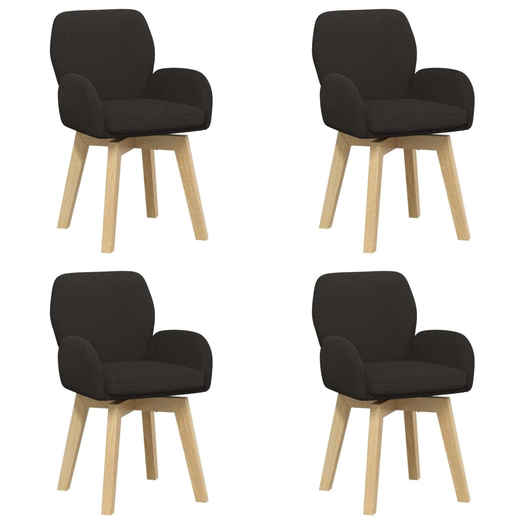 Sedie da pranzo girevoli 4 pcs Bouclé Nero 54 x 58 x 87 cm 3428287
