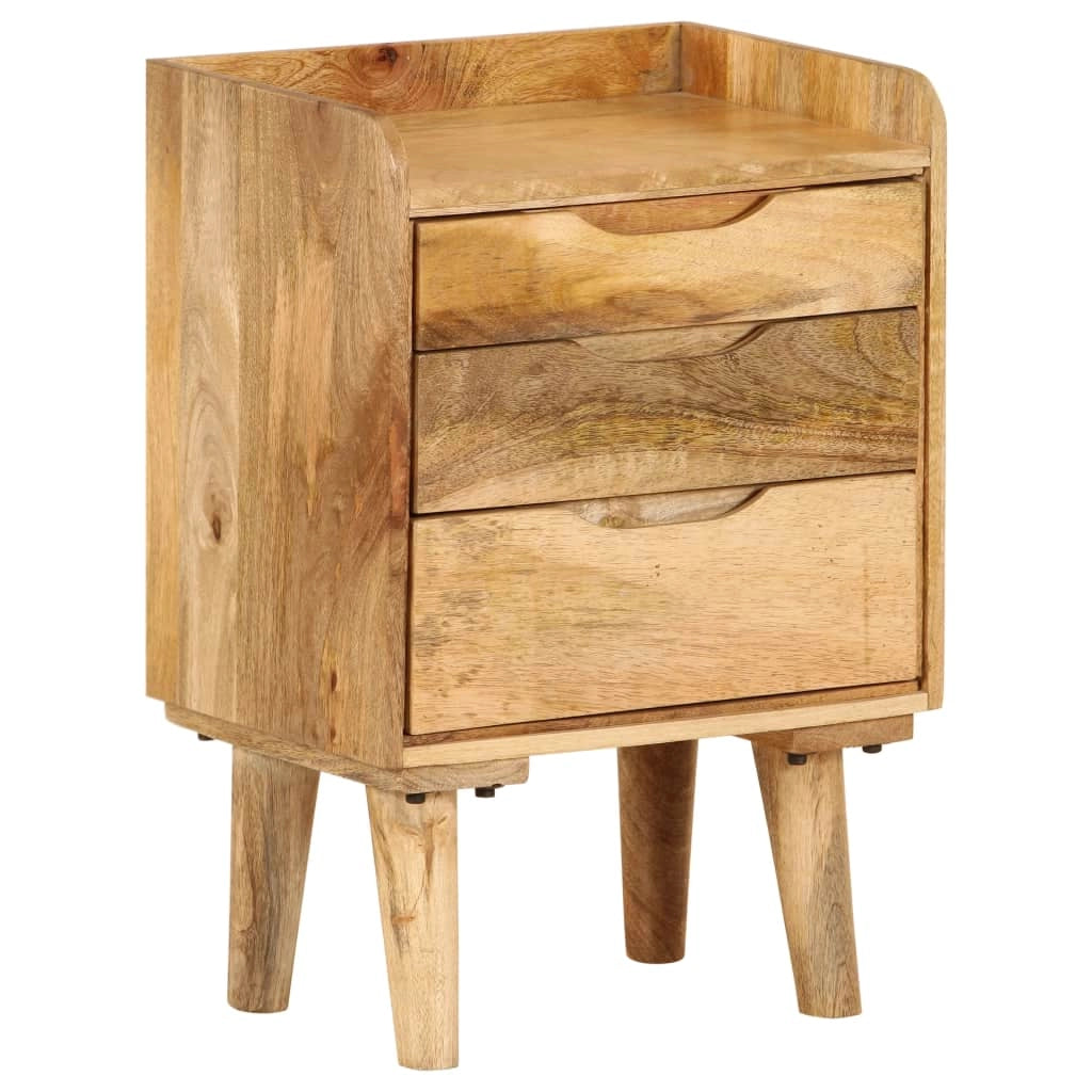 Comodino cassettiera mobile da camera da letto legno massello di mango 40 x 30 x 59,5 cm 1402059