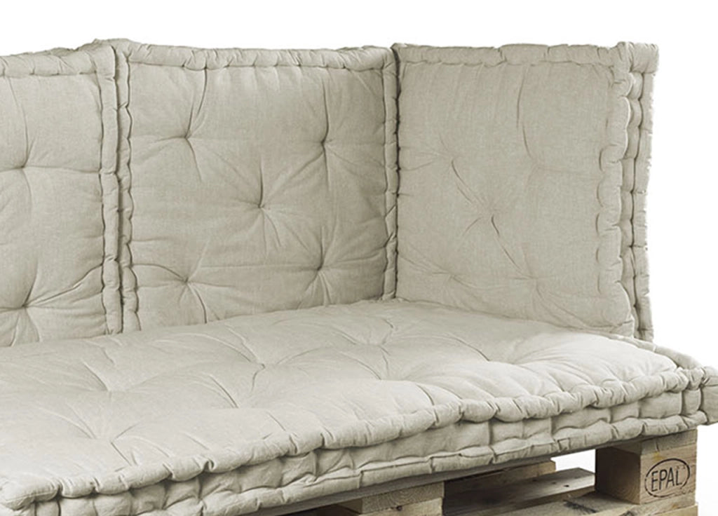 Cuscino Mattonella Per Seduta-Schienale Divani Pallet Cuscino Per Bancale - 80x120 - Beige