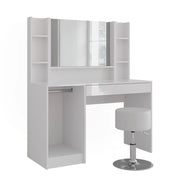Vicco Tavolo da toeletta Bianco/bianco lucido 119.8 cm 5 parti