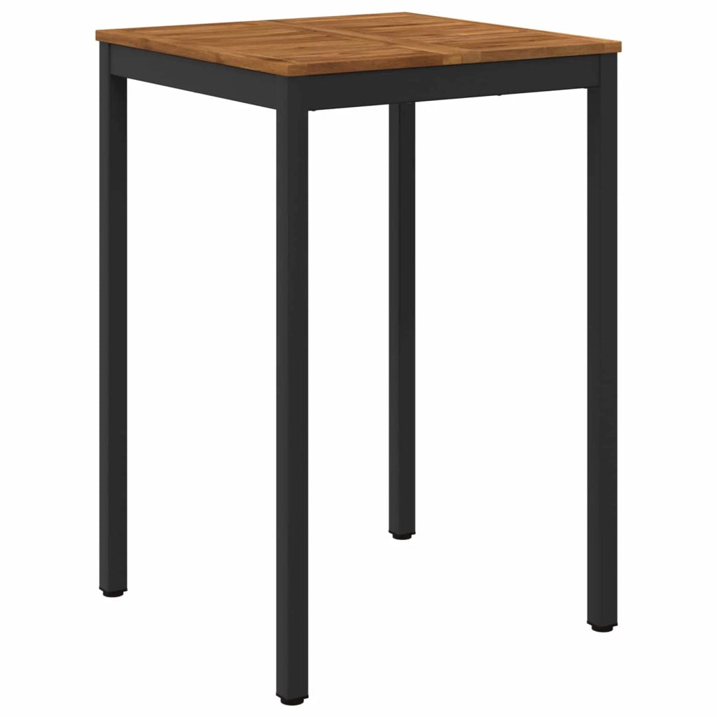 Tavolo Bar da Giardino Naturale e Nero 70 x 68,5 x 105 cm 901334