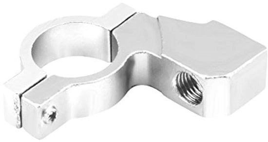 Adattatore per specchiera posteriore per motocicletta - 10mm attacco al manubrio - fissaggio duraturo - argento - per motocicletta e scooter