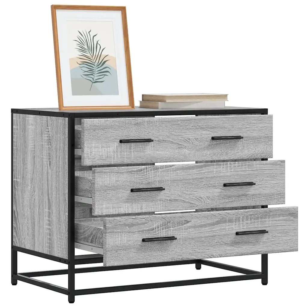 Cassettiera Grigio Sonoma 70x41x56 cm in Legno Multistrato 849077