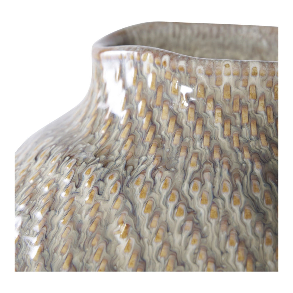 Vaso Decorativo Soft, Beige, Ceramica, 26x26x30,5 cm