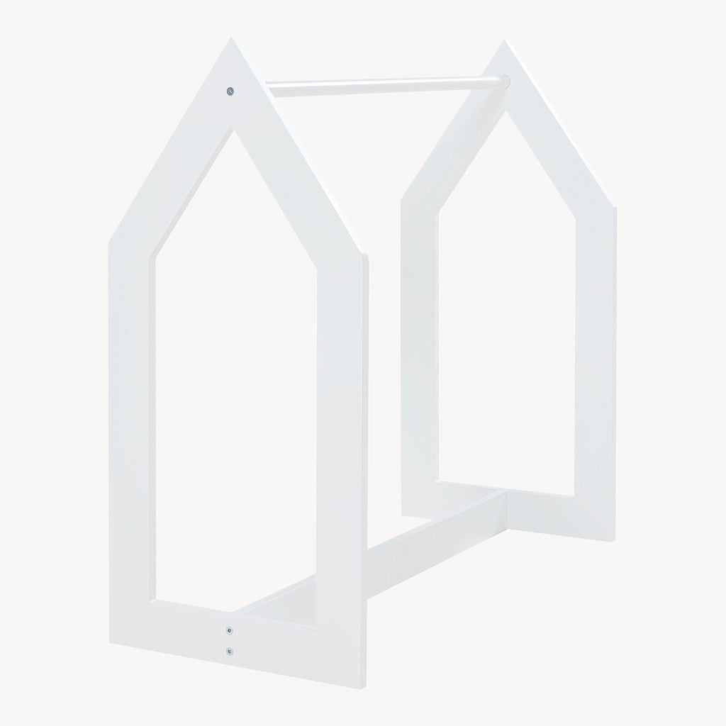 Stand Appendiabiti Værløse per Bambini Porta Abiti a Forma di Casetta 78x75x35 cm Bianco [en.casa]