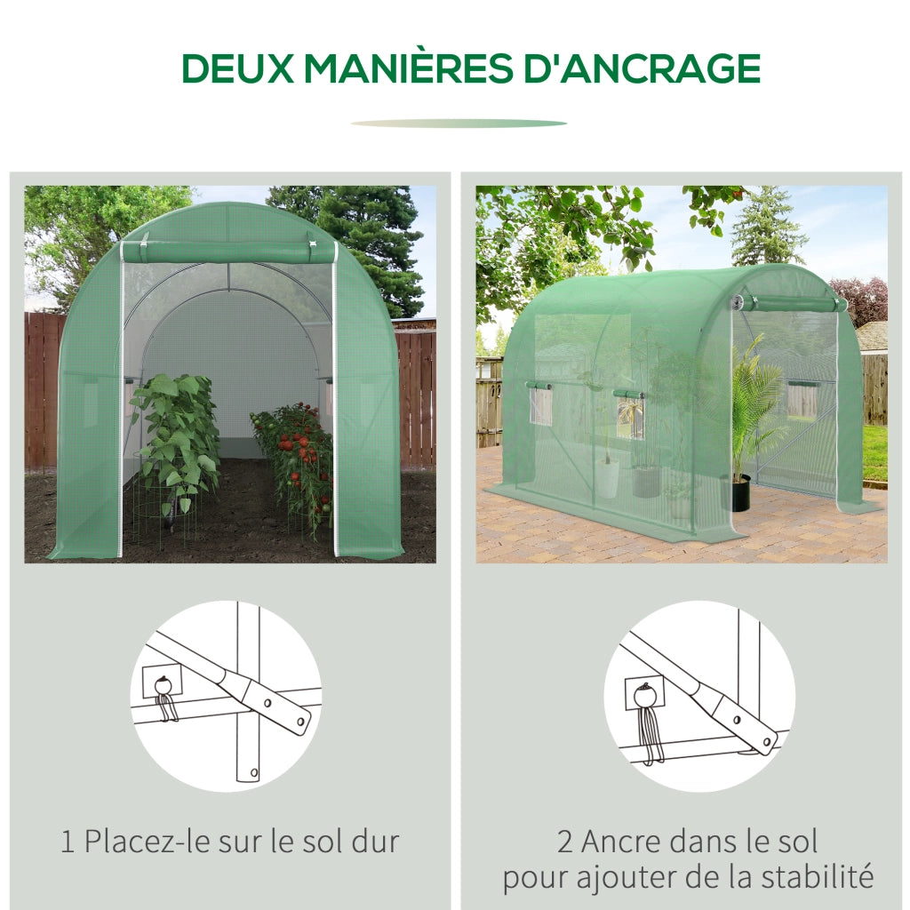 Serra da Giardino Tunnel 6 m2 ¨C Zephmum ¨C Verde 3x2x2.1 m