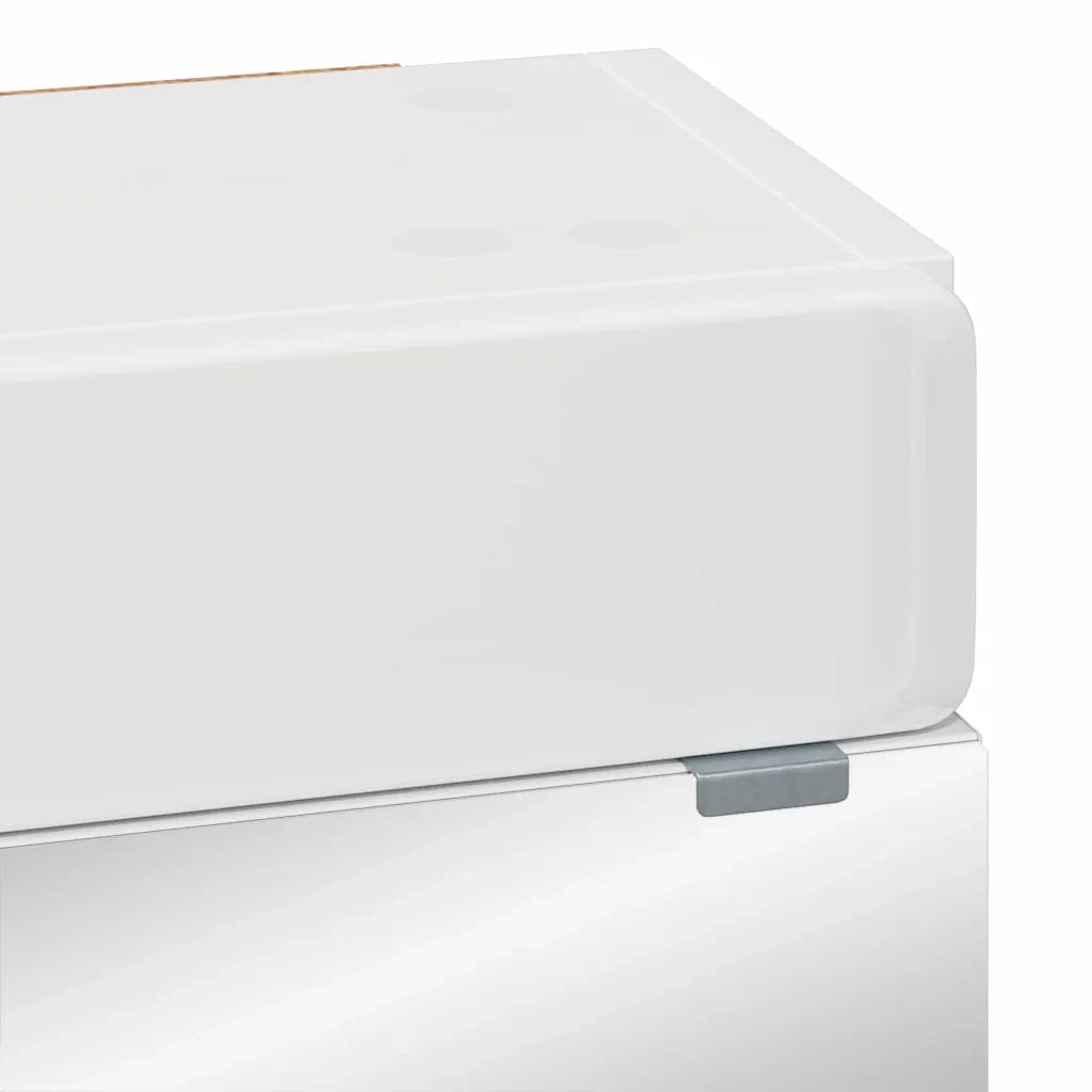 Mobiletto per specchio da bagno con porta TULUM Bianco Lucido