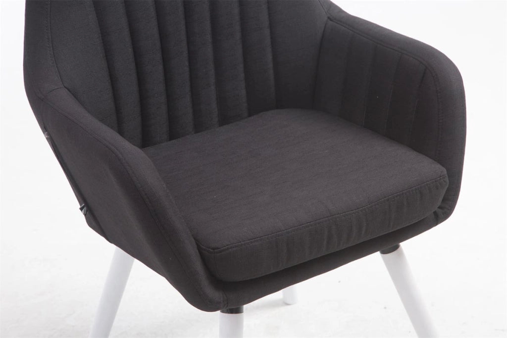 Poltroncina Florian in tessuto nero,bianco