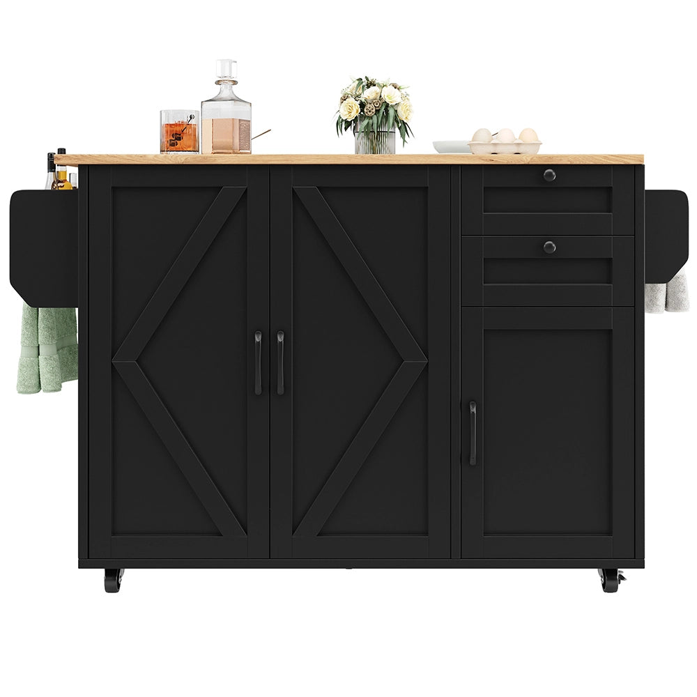 Isola cucina - Xylo - scaffali snack venatura legno nero