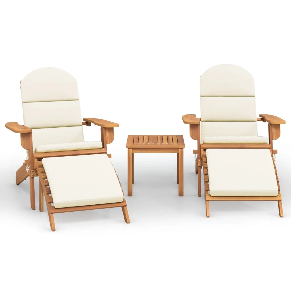 Set Salotto da Giardino Adirondack 3pz Legno Massello di Acaciacod mxl 78450