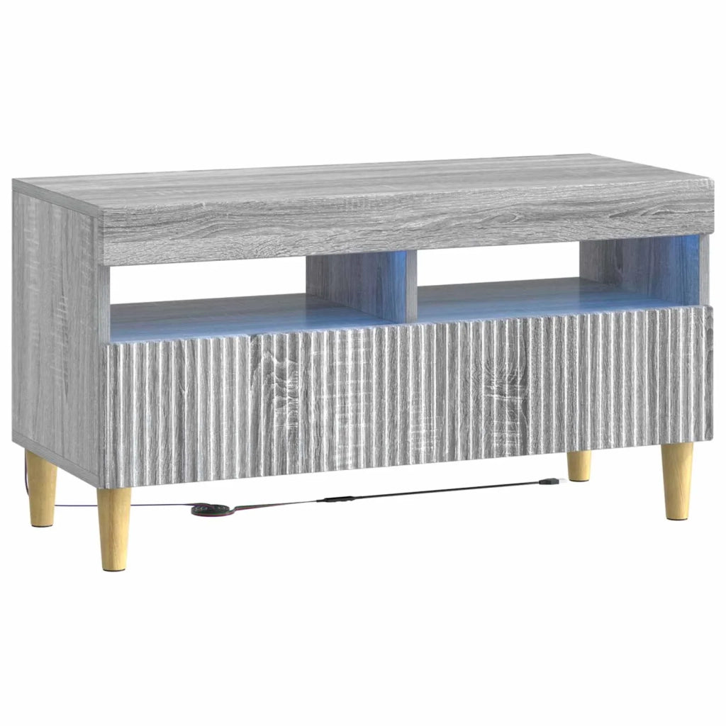 Mobile TV LED a 5 pezzi Sonoma grigio Legno ingegnerizzato 3416605