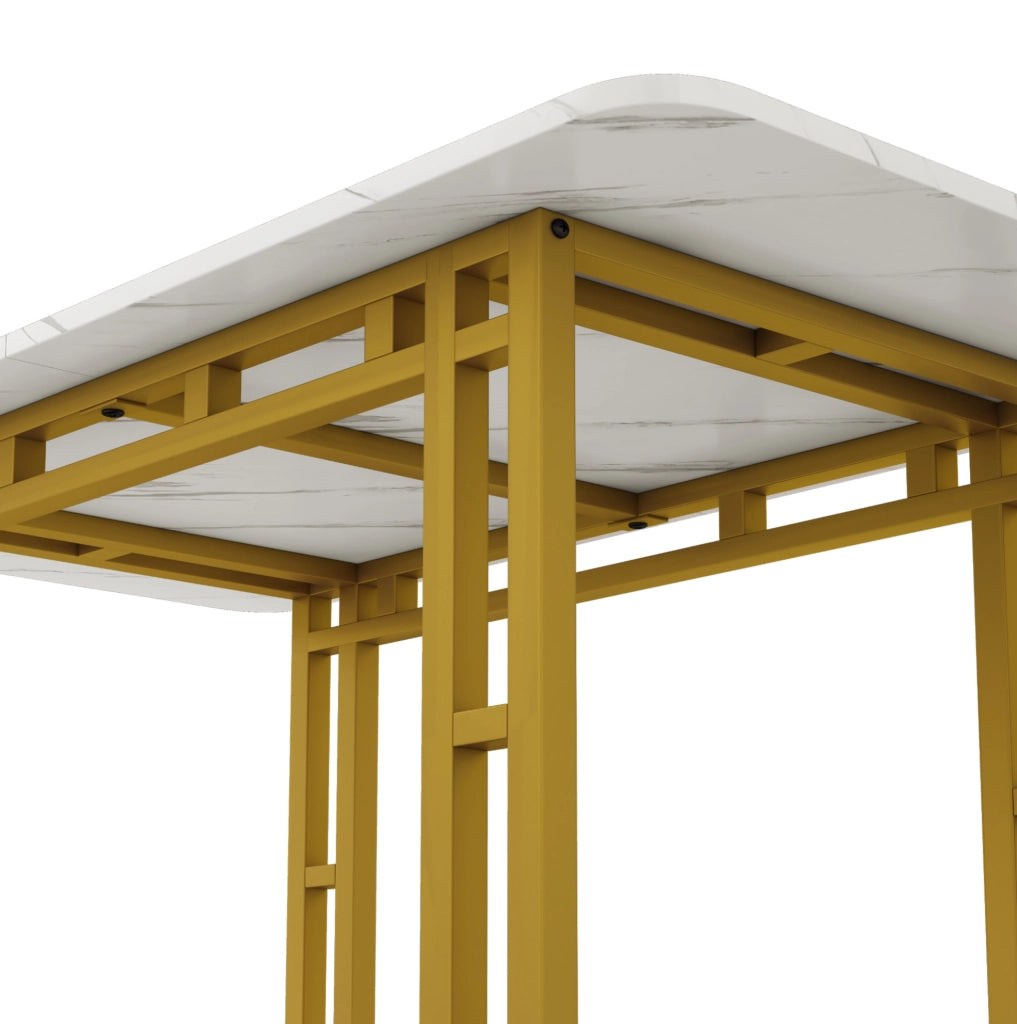 Set tavolo da pranzo con 4 sedie 120x70 cm; moderno; MDF e velluto; verde scuro