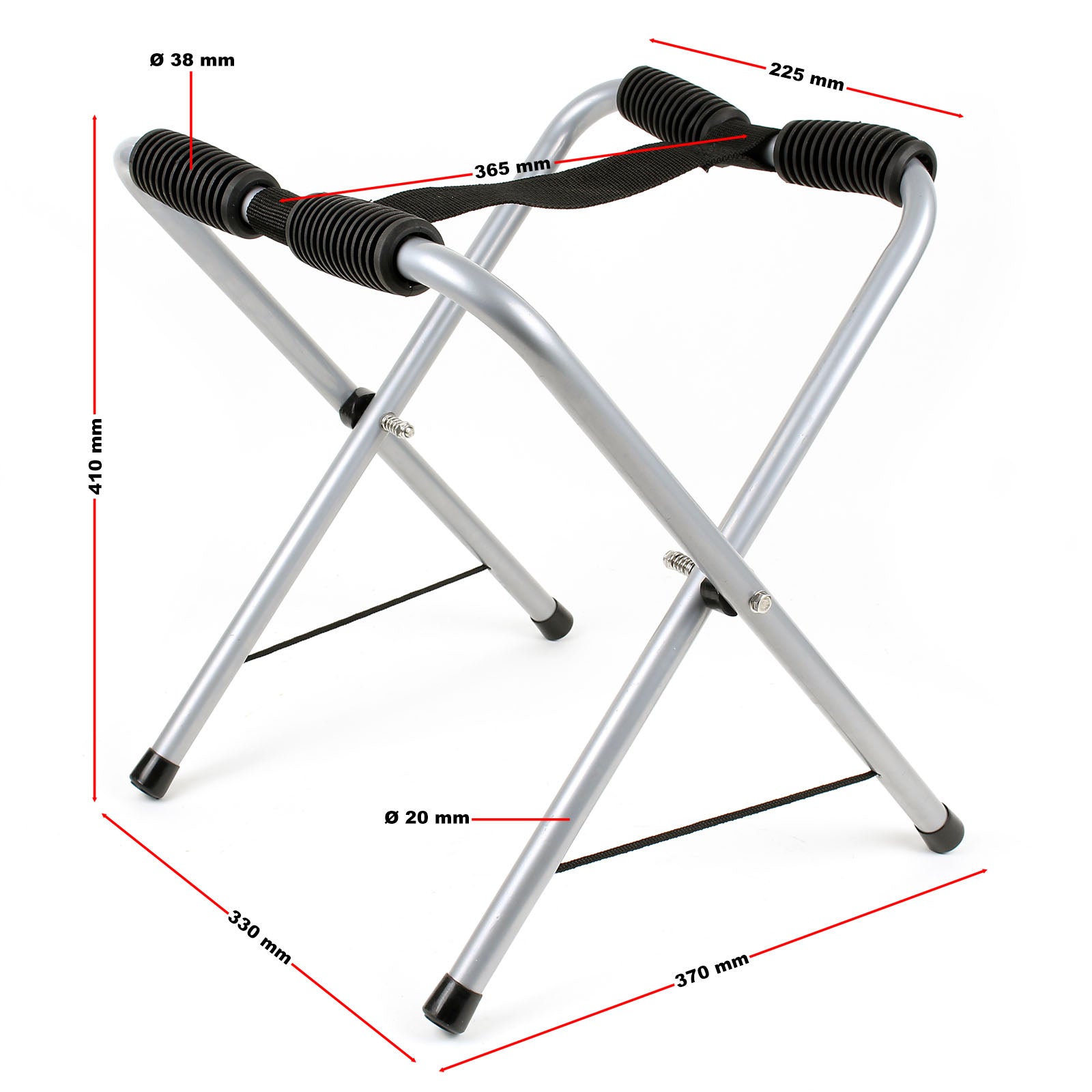 Cavalletto per rimessaggio kayak Richiudibile 370x330x410 mm Alluminio Per kayak canoe e tavole