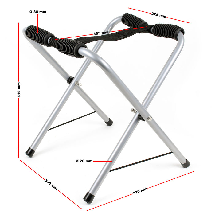 Cavalletto per rimessaggio kayak Richiudibile 370x330x410 mm Alluminio Per kayak canoe e tavole