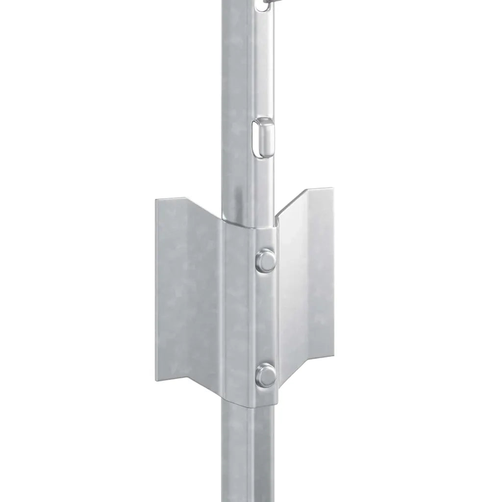 Palo della recinzione 5 pz Argento 60 cm Acciaio CFW1808419