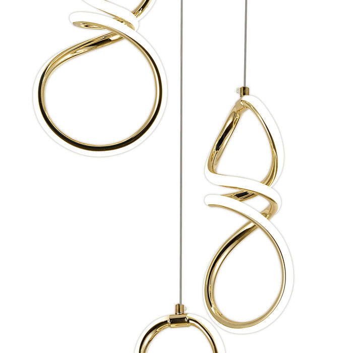 Lampada A Sospensione Led G073-3cpr Gold