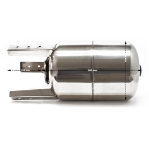 Vaso di espansione 100 l verticale acciaio inox per impianti idrici, sistemi autoclave, membrana EPDM