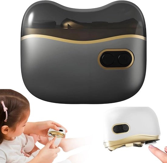 Nageltrattore elettrico 2 in 1 - Trattore elettrico per unghie - Per unghie dei polpastrelli e dei piedi - 2 velocità regolabili - Funzione di taglio e lima integrata - Lampada LED integrata - Nero