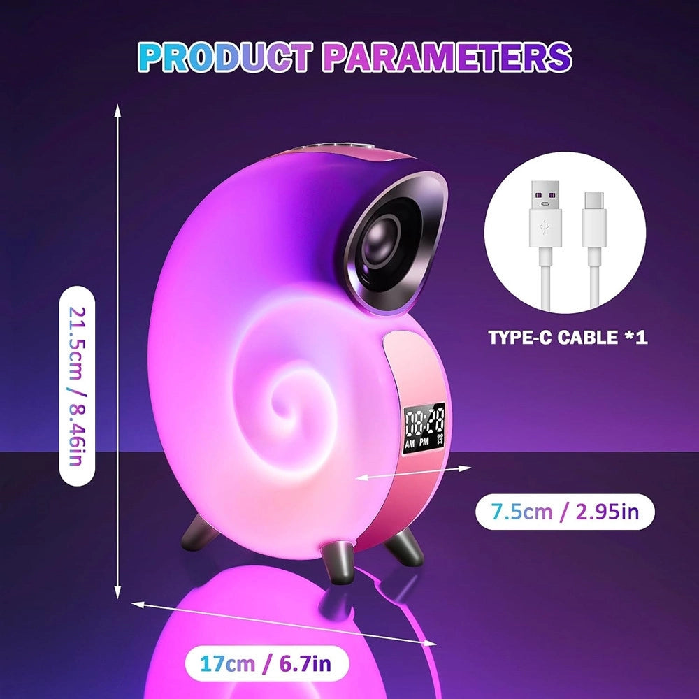 Trade Shop - Lampada Da Tavolo Intelligente Sveglia Luce Led Bluetooth Musica Per Adulti Bambini -