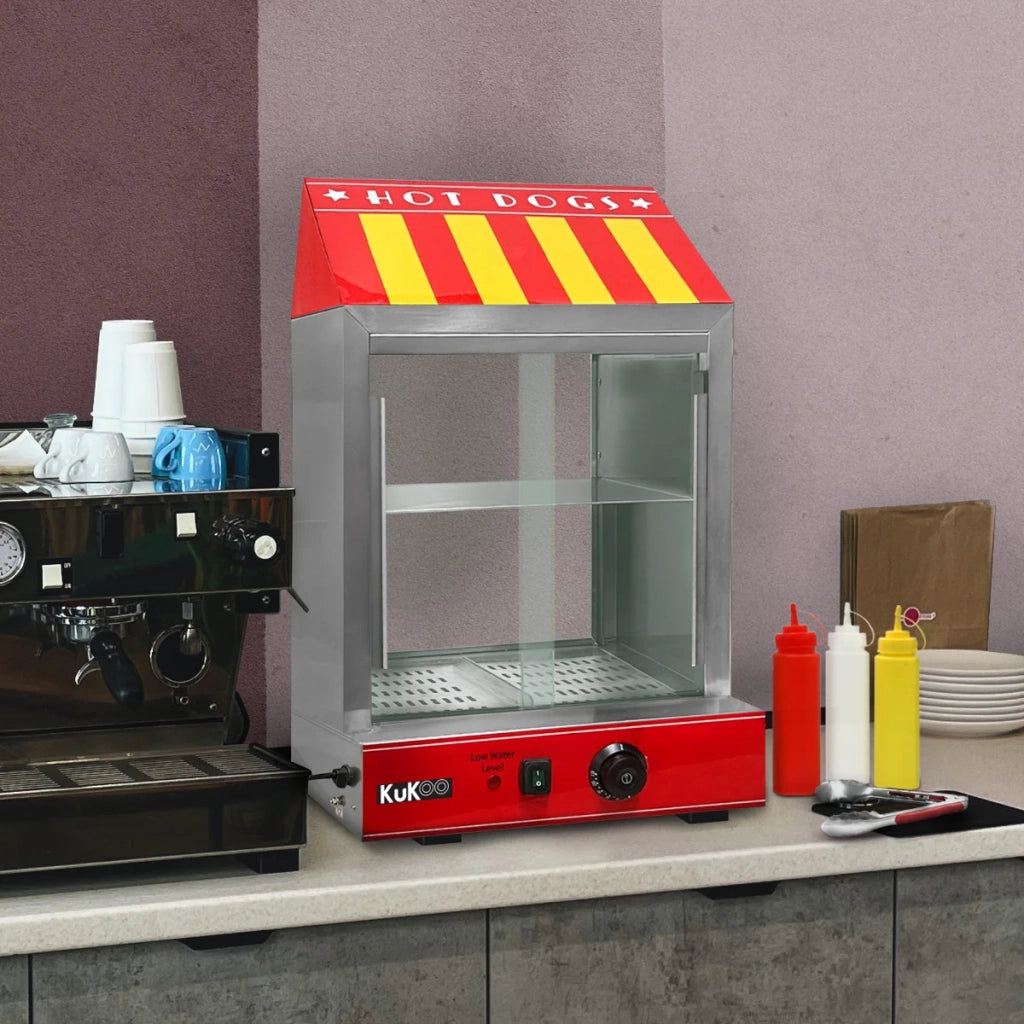 Macchina Per Hot Dog A Vapore In Acciao Inox Vetro Temperato 7 8 L 2000W