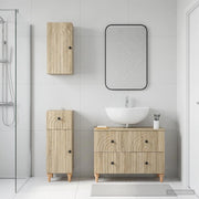Set di armadietti da bagno in 3 pezzi ALKMAAR Rovere Sonoma 3417749