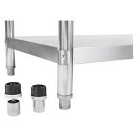 Tavolo da lavoro professionale in acciaio inox gambe regolabili con bordo 100 x 60 cm 3614079/2