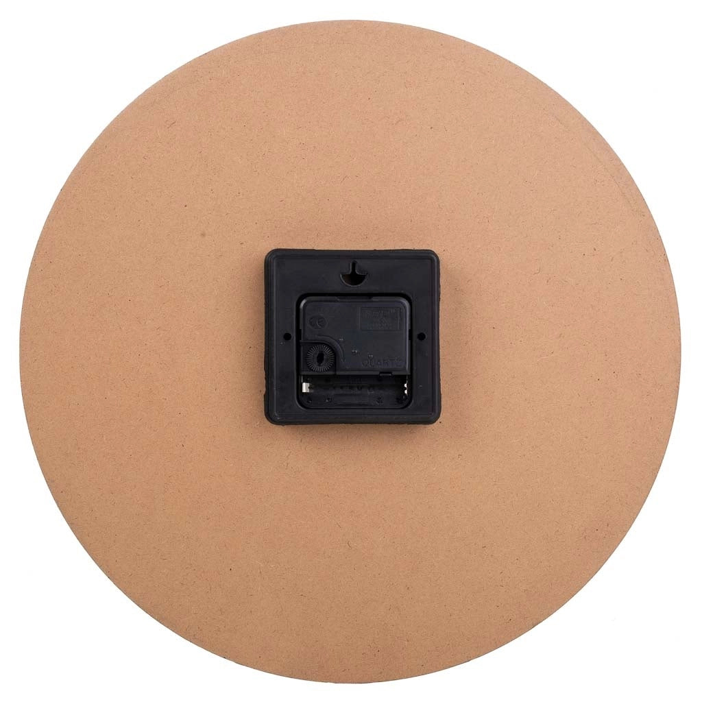 Orologio da parete in legno nero 34x34x2cm