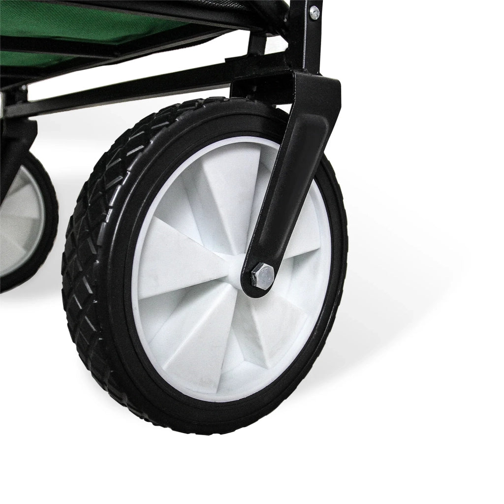 Carrello Pieghevole Fuoristrada 70kg Ruote 360° Acciaio Verde