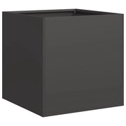 Fioriera | Cassetta per fiori | Vaso Nera 40x40x40 cm in Acciaio Laminato a Freddo