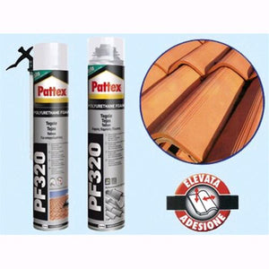 Schiuma poliuretanica Pattex per tegole e coppi PF 320 - Per Pistola Conf. 12 Pz