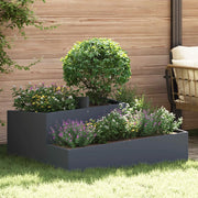Vaso da giardino-Fioriera da Esterno-Contenitore per Piante Antracite 100 x 100 x 50 cm
