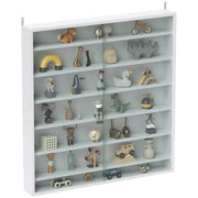 Libreria con ante in vetro ¨C zephmum ¨C Bianco 80x9.5x83 cm