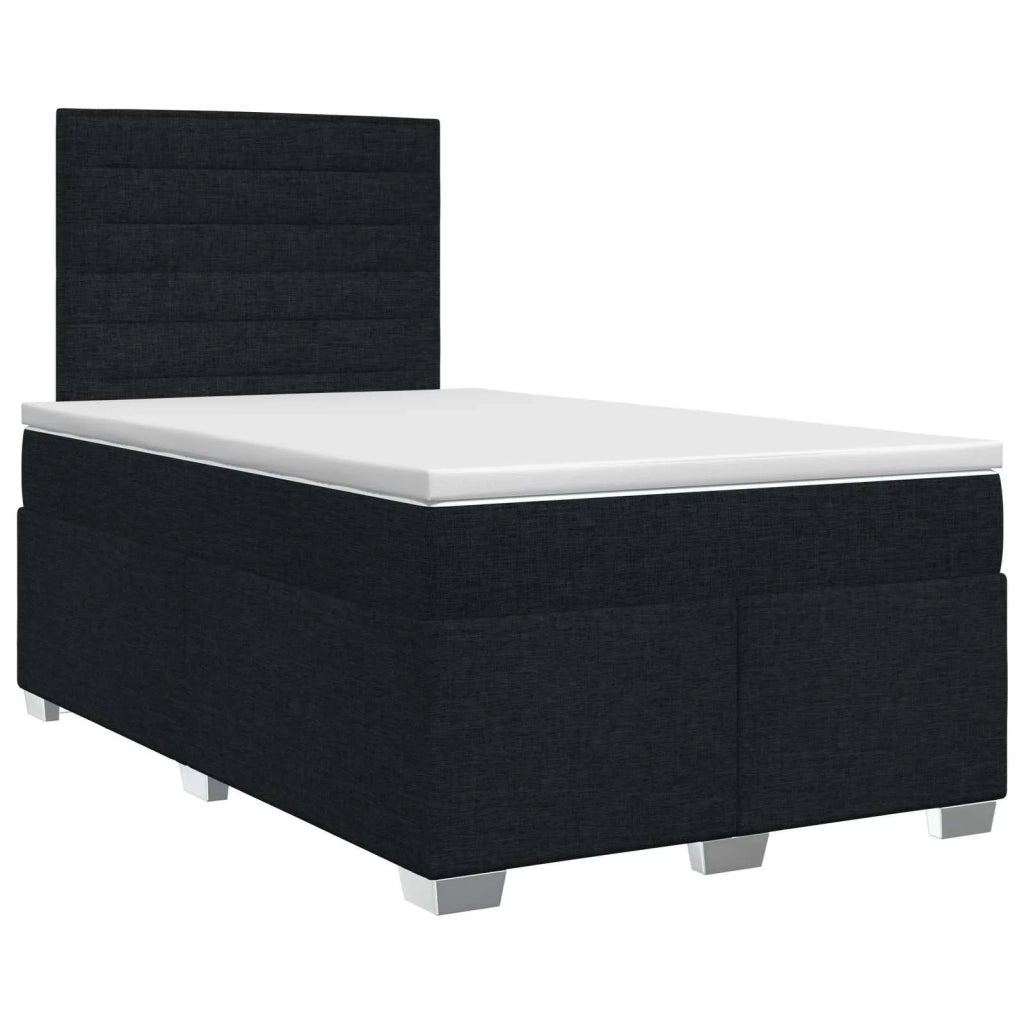 Letto box spring con materasso Nero 120 x 200 cm Tessuto 3453376