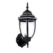APPLIQUE DA ESTERNO A LANTERNA LAMPADA DA PARETE NERA IP45 CON ATTACCO E27 - ILLUMINAZIONE RETRO