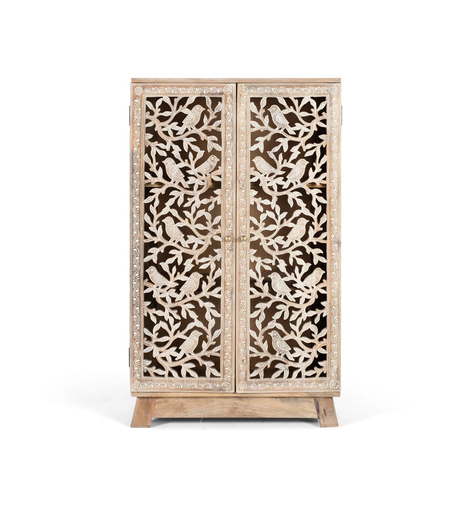 Cassettiera in legno di mango naturale