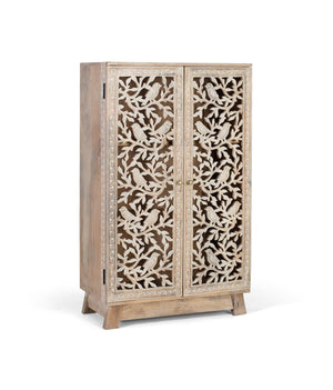 Cassettiera in legno di mango naturale