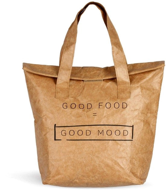 Borsa di trasporto impermeabile a carta - borsa per picnic isolata con maniglie - borsa per spesa isolata 6 litri eco-friendly - borsa per ghiaccio con chiusura con cerniera impermeabile
