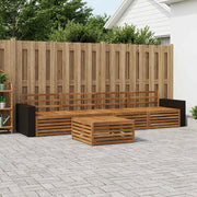 Set di divani da esterno 5 pz Naturale Legno di Acacia Massello 3383002