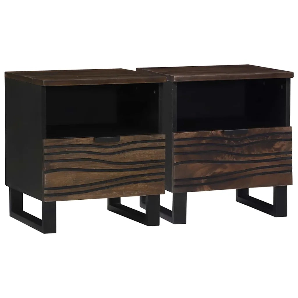 Armadio da Notte con cassetto 2 pcs Noce 40 x 33 x 46 cm 4018015